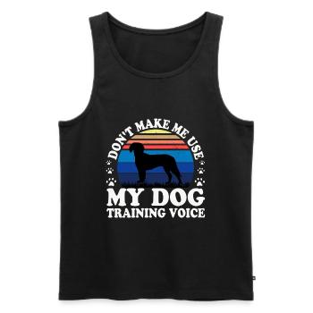 Deutsche Bracke Dog Love Silhouette Vintage Sunset - Männer Premium Bio Tank Top - Schwarz - Vorne - AI Model Male 178 light (178cm)
