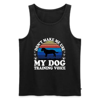 Drever Hundeliebhaber Silhouette Vintage Sonnenuntergang - Männer Premium Bio Tank Top - Schwarz - Vorne - Michal (187cm)