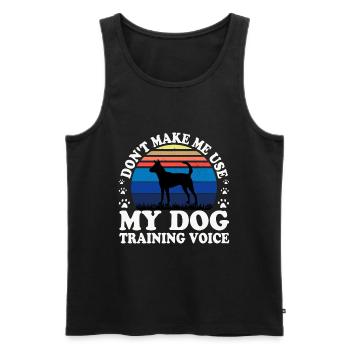 Formose untain Dog Love Silhouette Retro Sunset - Débardeur bio Premium Homme - noir - Devant - Michal (187cm)