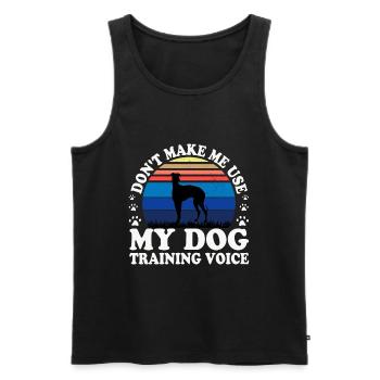 Galgo Espanol Dog Lover Silhouette Vintage Sunset - Men's Premium Organic Tank Top - black - Front - Michal (187cm)