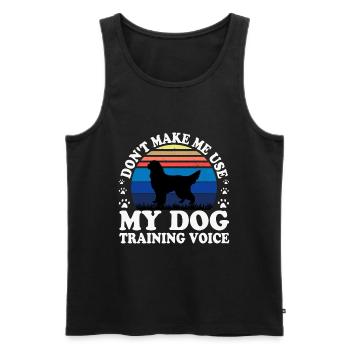 Gordon Setter Hundeliebhaber Silhouette Vintage Sonnenuntergang - Männer Premium Bio Tank Top - Schwarz - Vorne - Michal (187cm)