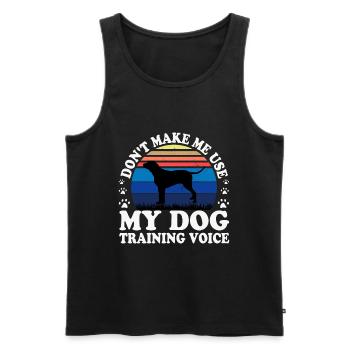 Grand Anglo Francais Tricolore Hundesilhouette - Männer Premium Bio Tank Top - Schwarz - Vorne - Michal (187cm)