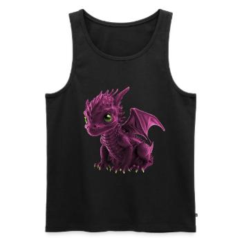 Bébé Dragon Rose - Débardeur bio Premium Homme - noir - Devant - Michal (187cm)