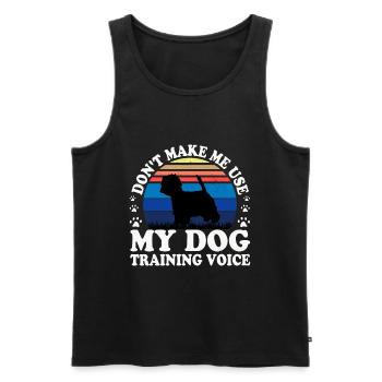 Westie Dog Lover Silhouette Vintage Sunset - Débardeur bio Premium Homme - noir - Devant - Michal (187cm)