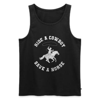 Western Linedance America - Men's Premium Organic Tank Top - black - Front - AI Model Male 178 light (178cm)