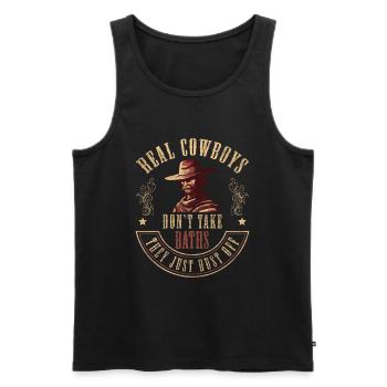 Western Rodeo Revolver Amerika - Männer Premium Bio Tank Top - Schwarz - Vorne - Michal (187cm)