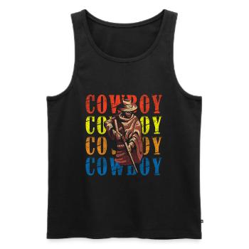 Cowboy Rodeo Dressage Lasso - Men's Premium Organic Tank Top - black - Front - Michal (187cm)