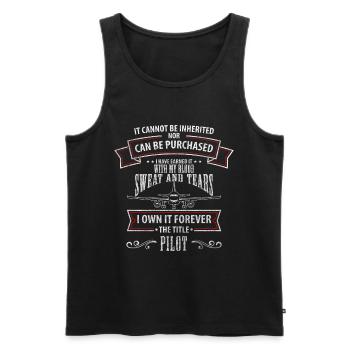 Fliegen Herzschlag Modellflug - Männer Premium Bio Tank Top - Schwarz - Vorne - Michal (187cm)