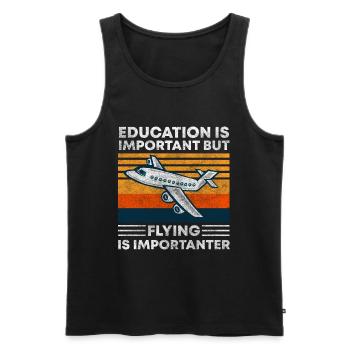 Pilot Work Pilots Gliders - Men's Premium Organic Tank Top - black - Front - Michal (187cm)