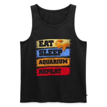Aquarium Hobby Fisch Haustier - Männer Premium Bio Tank Top - Schwarz - Vorne - Michal (187cm)