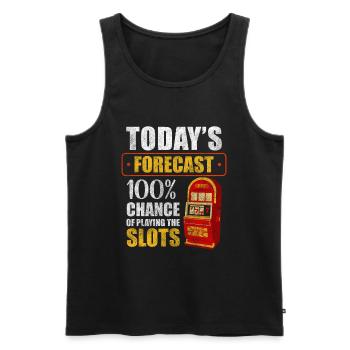 Kasino Slot Spiele Poker - Männer Premium Bio Tank Top - Schwarz - Vorne - AI Model Male 178 light (178cm)