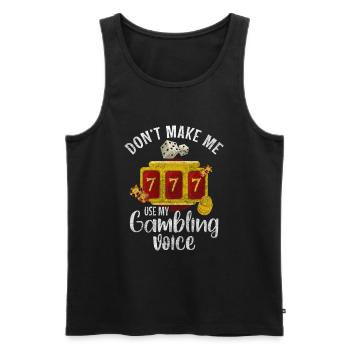 Kasino Gewinn Spielsucht - Männer Premium Bio Tank Top - Schwarz - Vorne - AI Model Male 178 light (178cm)