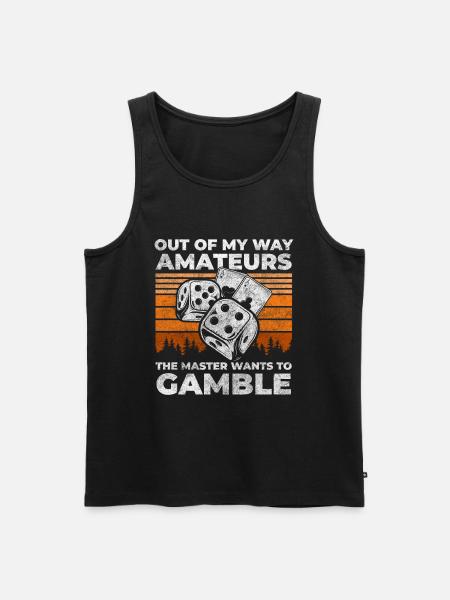 Card Play Game - Men's Premium Organic Tank Top - black