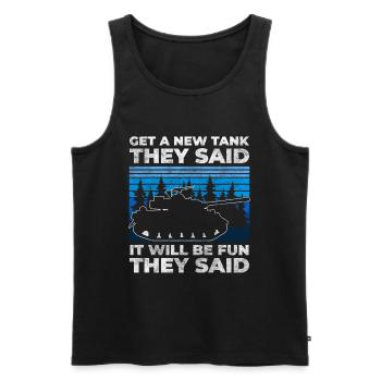 Leopard Fighting Weapon Power - Men's Premium Organic Tank Top - black - Front - AI Model Male 178 light (178cm)