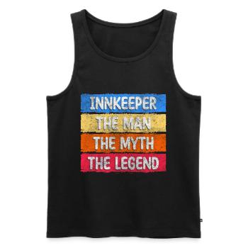 Wirt Bier Bar Tabak - Männer Premium Bio Tank Top - Schwarz - Vorne - AI Model Male 178 light (178cm)