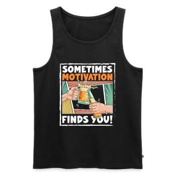 Comic Speech Bubble Colorful - Men's Premium Organic Tank Top - black - Front - Michal (187cm)
