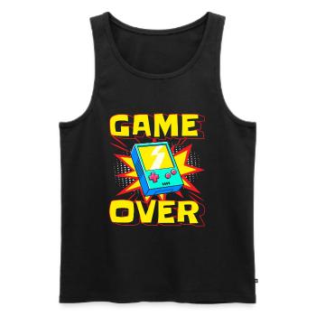 Comicstyle Style Pow! - Men's Premium Organic Tank Top - black - Front - Michal (187cm)