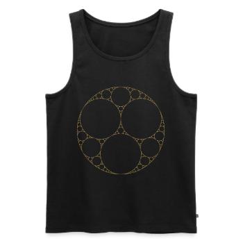 Apollinische Dichtung Math Fraktal Heiliges Gold - Männer Premium Bio Tank Top - Schwarz - Vorne - AI Model Male 178 light (178cm)
