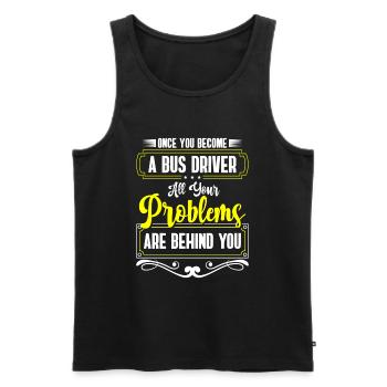 Driver bus driver - Men's Premium Organic Tank Top - black - Front - AI Model Male 178 light (178cm)