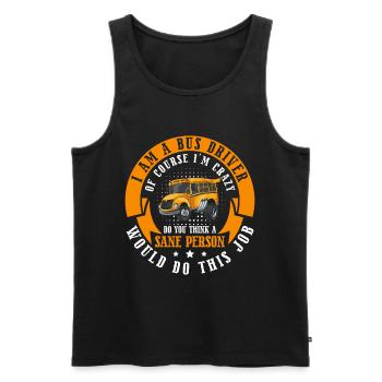 Fahrer Omnibus Linienbus Kraftfahrer - Männer Premium Bio Tank Top - Schwarz - Vorne - AI Model Male 178 light (178cm)