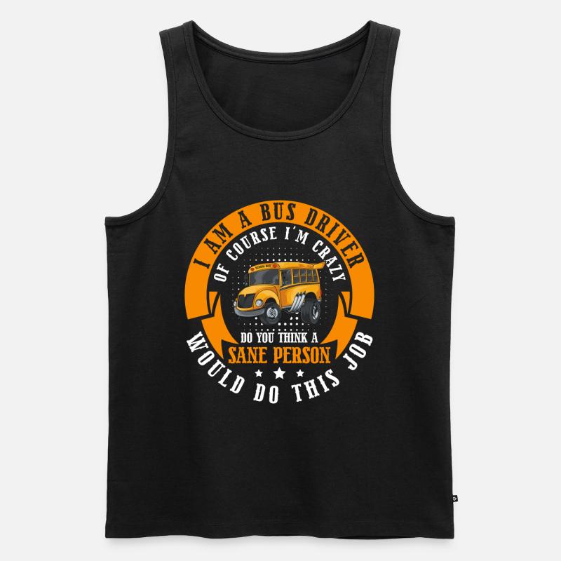 Fahrer Omnibus Linienbus Kraftfahrer - Männer Premium Bio Tank Top - Schwarz