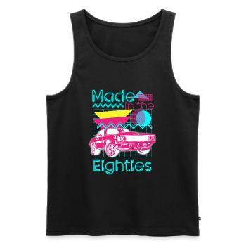 Neon Cool Kostüm Leuchtreklame - Männer Premium Bio Tank Top - Schwarz - Vorne - AI Model Male 178 light (178cm)