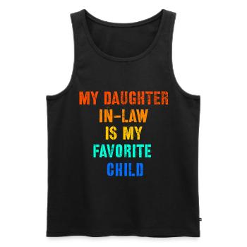 Ma belle-fille est mon enfant préféré - Débardeur bio Premium Homme - noir - Devant - AI Model Male 178 light (178cm)