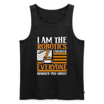 Machine Gear Engineer Technician - Men's Premium Organic Tank Top - black - Front - AI Model Male 178 light (178cm)