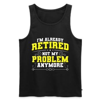 Retirement Retirement Age Pension - Men's Premium Organic Tank Top - black - Front - AI Model Male 178 light (178cm)