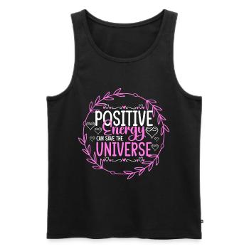 Positive Strengthen self-confidence - Men's Premium Organic Tank Top - black - Front - AI Model Male 178 light (178cm)