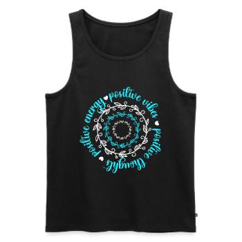 Motivation Love Yoga Exercise Self-confidence - Men's Premium Organic Tank Top - black - Front - Michal (187cm)