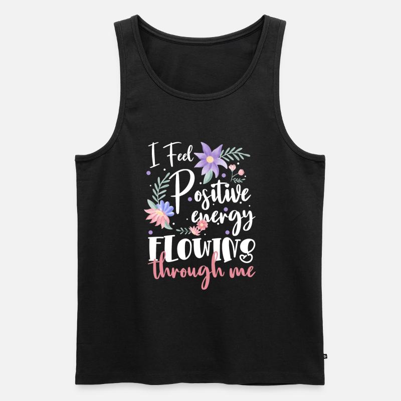 Positiv Optimistisch Eigenliebe - Männer Premium Bio Tank Top - Schwarz