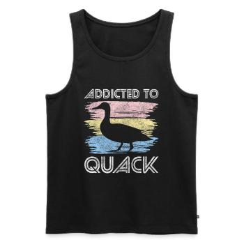 Ducks, Rubber Ducks, Waterfowl - Men's Premium Organic Tank Top - black - Front - AI Model Male 178 light (178cm)