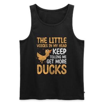 Ducklings Waterfowl - Men's Premium Organic Tank Top - black - Front - AI Model Male 178 light (178cm)