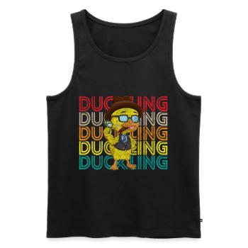 Duck Squeaky Duck Bathtub - Men's Premium Organic Tank Top - black - Front - AI Model Male 178 light (178cm)