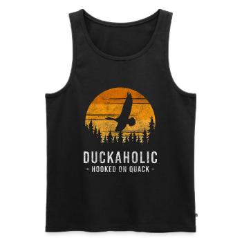 Ducks Rubber Duck - Men's Premium Organic Tank Top - black - Front - AI Model Male 178 light (178cm)