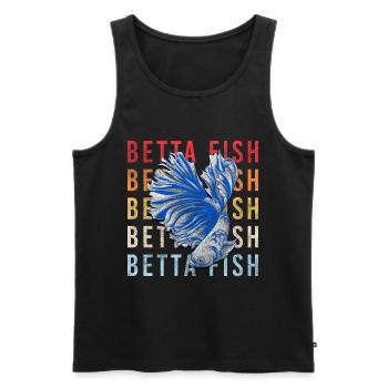 Aquarium Aquarist Pets Ornamental fish - Men's Premium Organic Tank Top - black - Front - AI Model Male 178 light (178cm)