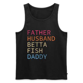 Aquarium, water, swimming, sea creatures - Men's Premium Organic Tank Top - black - Front - AI Model Male 178 light (178cm)