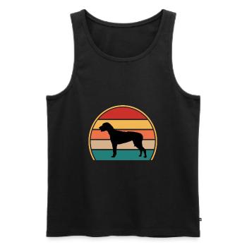 American Foxhound Dog Love Silhouette Retro Sunset - Débardeur bio Premium Homme - noir - Devant - Michal (187cm)