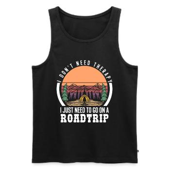 Road trip camping - Men's Premium Organic Tank Top - black - Front - Michal (187cm)