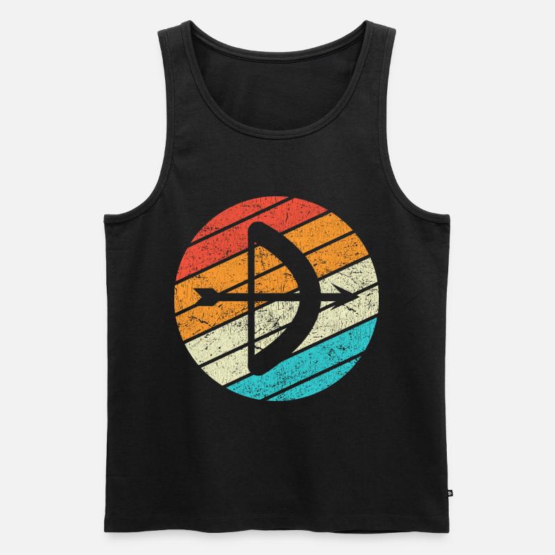 Bogen Schießen Geschenk Spruch Bogenschießen - Männer Premium Bio Tank Top - Schwarz