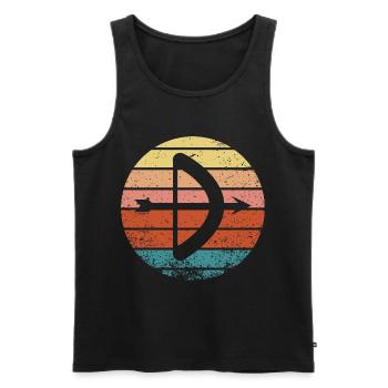 Archery Gift Saying Archery - Men's Premium Organic Tank Top - black - Front - AI Model Male 178 light (178cm)