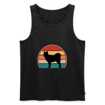 Canadian Eskimo Dog Love Silhouette Vintage Sunset - Débardeur bio Premium Homme - noir - Devant - Michal (187cm)