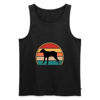 Chien Francais Blanc Et Orange Dog Silhouette - Men's Premium Organic Tank Top - black - Front - Michal (187cm)