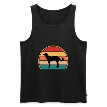Catahoula Cur Dog Lover Silhouette Vintage Sunset - Men's Premium Organic Tank Top - black - Front - Michal (187cm)