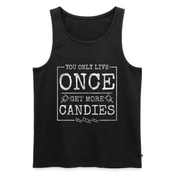 Süßigkeiten Kinder Lutscher - Männer Premium Bio Tank Top - Schwarz - Vorne - AI Model Male 178 light (178cm)
