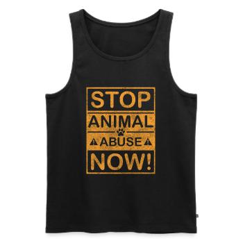 Tierschützer Tiere Tierliebe Tierheim - Männer Premium Bio Tank Top - Schwarz - Vorne - Michal (187cm)