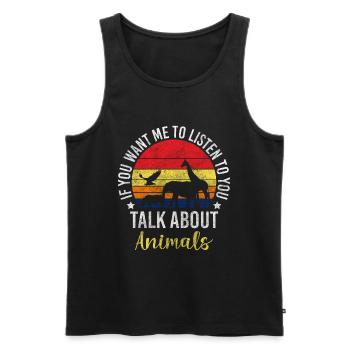 Animal Welfare Animal Animal Lovers - Men's Premium Organic Tank Top - black - Front - AI Model Male 178 light (178cm)