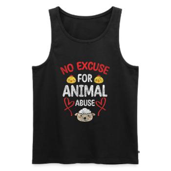Animal Welfare Activist Meatless - Men's Premium Organic Tank Top - black - Front - AI Model Male 178 light (178cm)