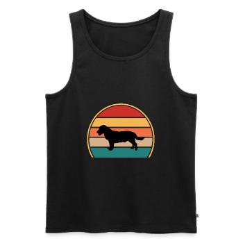 Drever Hundeliebhaber Silhouette Vintage Sonnenuntergang - Männer Premium Bio Tank Top - Schwarz - Vorne - Michal (187cm)